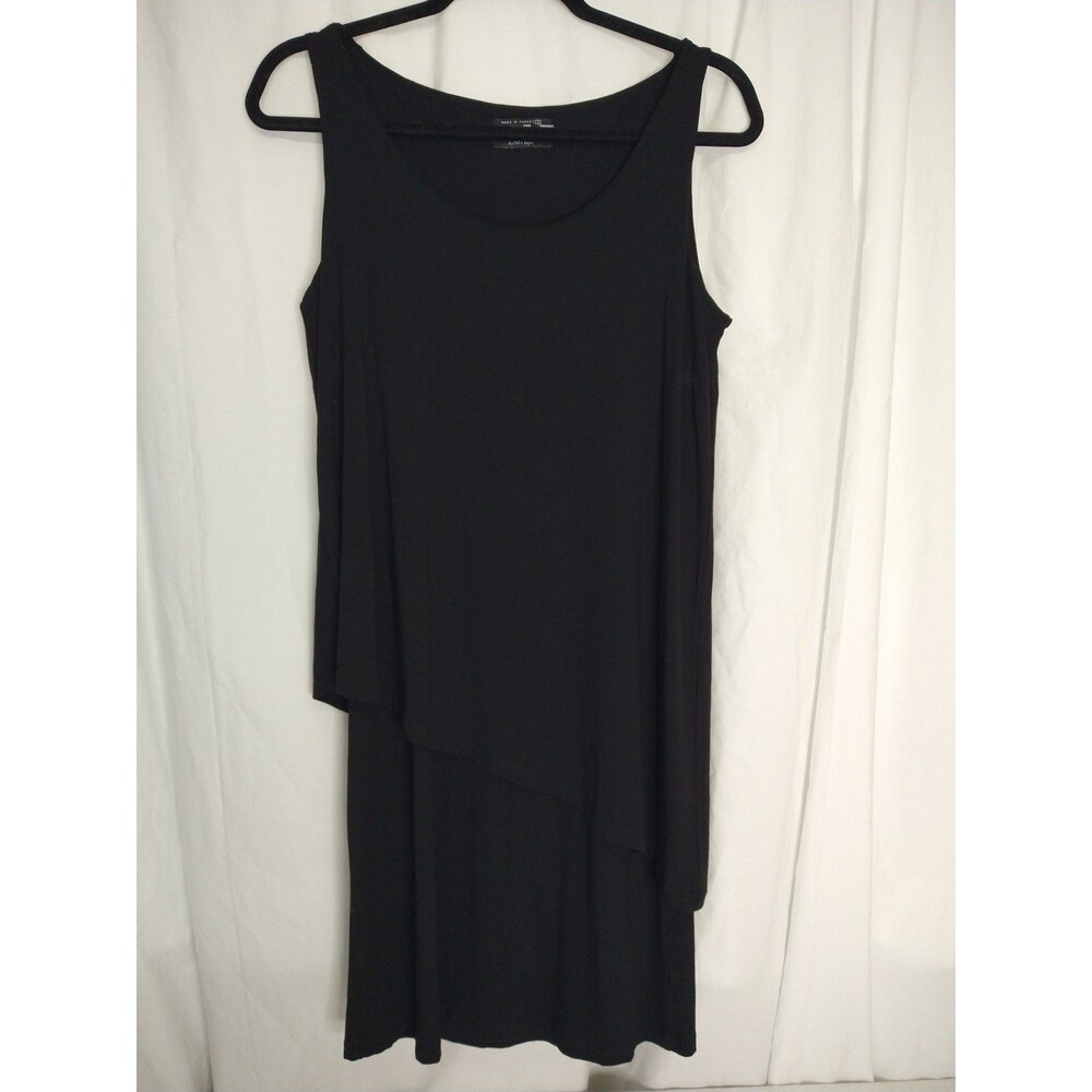 Bar by Melis Kozan Dress Women Size S Black Tank Sleeveless Tiered Bottom Casual